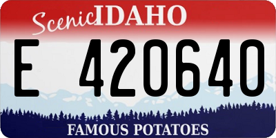 ID license plate E420640