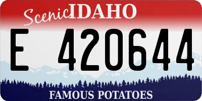 ID license plate E420644