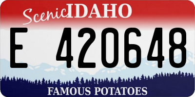 ID license plate E420648