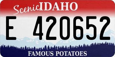 ID license plate E420652
