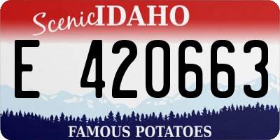 ID license plate E420663