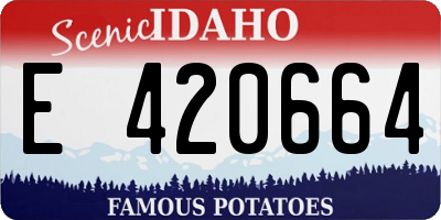 ID license plate E420664