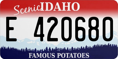ID license plate E420680