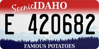 ID license plate E420682