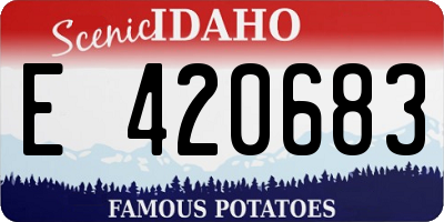 ID license plate E420683