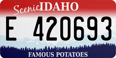 ID license plate E420693