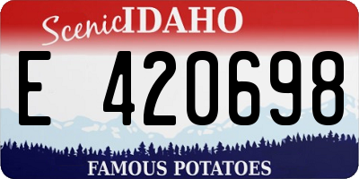 ID license plate E420698