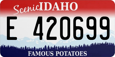 ID license plate E420699