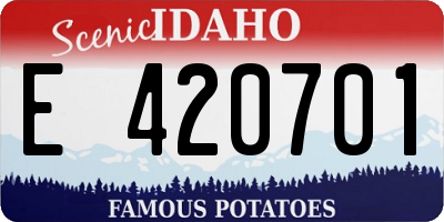 ID license plate E420701