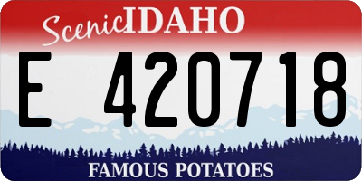 ID license plate E420718