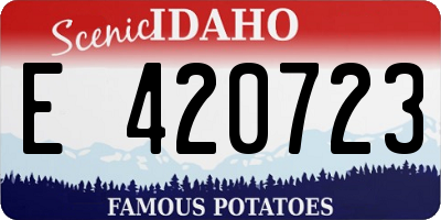 ID license plate E420723