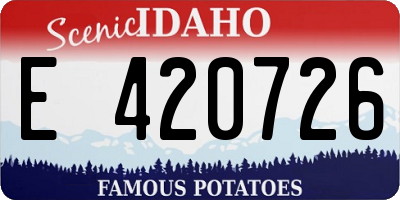 ID license plate E420726