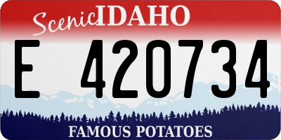 ID license plate E420734