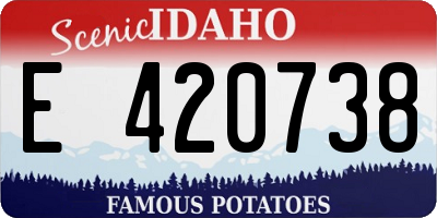 ID license plate E420738