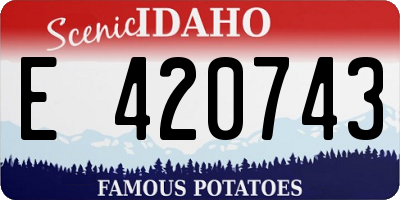 ID license plate E420743