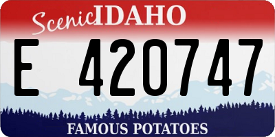 ID license plate E420747