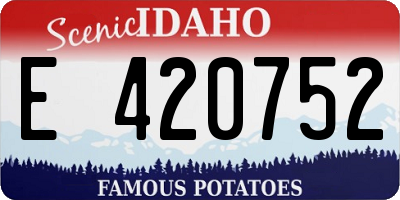 ID license plate E420752