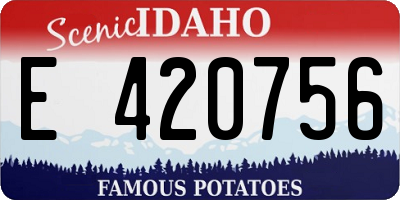 ID license plate E420756