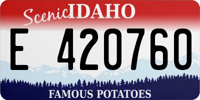 ID license plate E420760