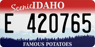 ID license plate E420765