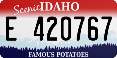 ID license plate E420767