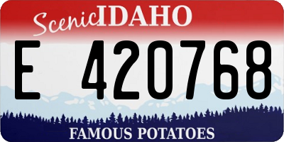 ID license plate E420768