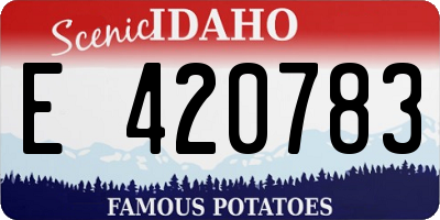 ID license plate E420783