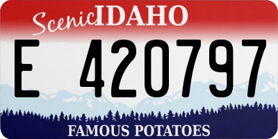 ID license plate E420797