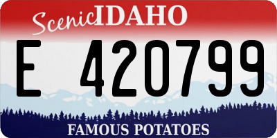 ID license plate E420799