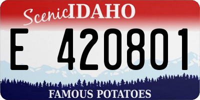 ID license plate E420801
