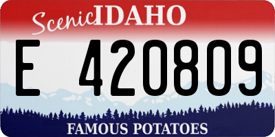ID license plate E420809