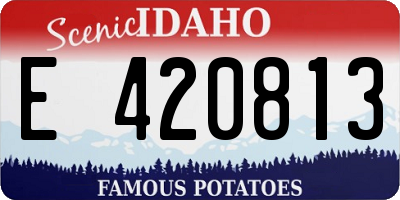 ID license plate E420813