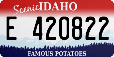 ID license plate E420822
