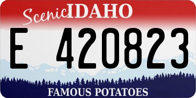 ID license plate E420823