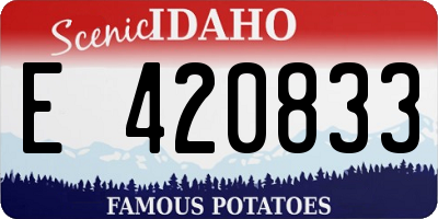 ID license plate E420833