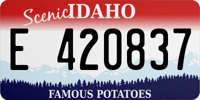 ID license plate E420837