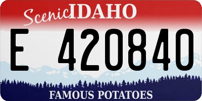 ID license plate E420840