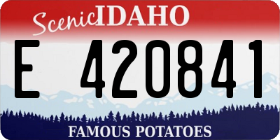ID license plate E420841