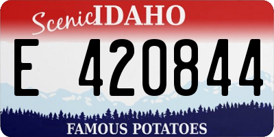 ID license plate E420844