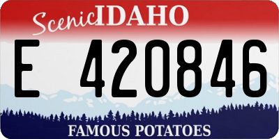 ID license plate E420846