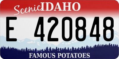 ID license plate E420848