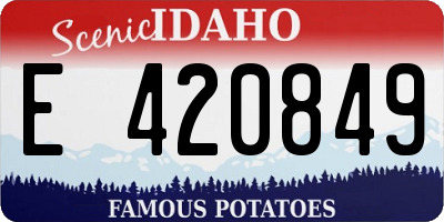 ID license plate E420849