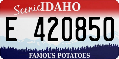 ID license plate E420850