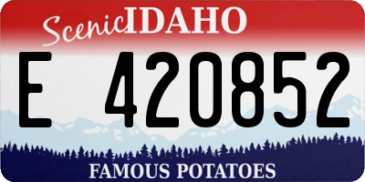 ID license plate E420852