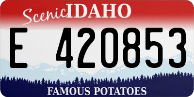 ID license plate E420853