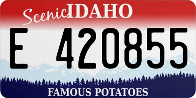 ID license plate E420855