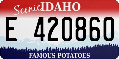 ID license plate E420860