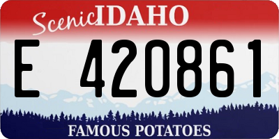 ID license plate E420861