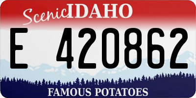 ID license plate E420862