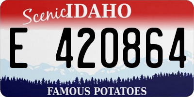 ID license plate E420864